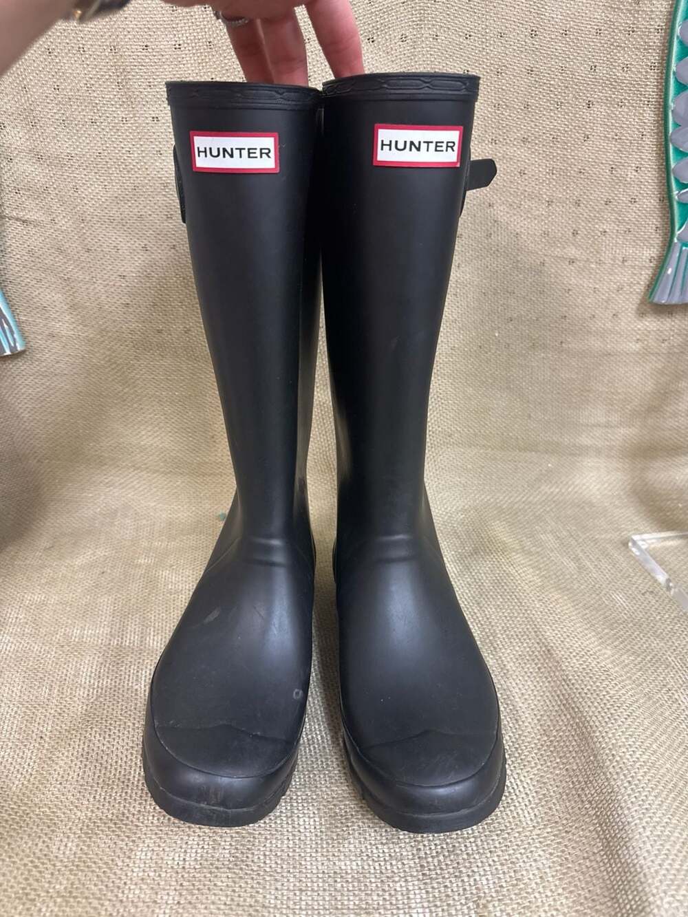 Hunter Women's Huntress Tall Field Rain Boots Black